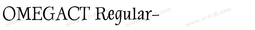 OMEGACT Regular字体转换